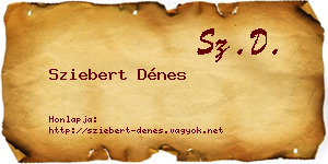 Sziebert Dénes névjegykártya
